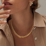 Collar Grueso de Eslabones Cubanos | Dorado