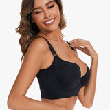 Sujetador push-up Yack Saint® con espalda alisadora – Negro