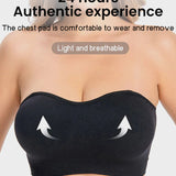 Sujetador bandeau sin costuras y sin tirantes: sin aros y antideslizante