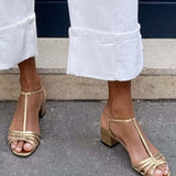 Allegra | Sandalias Doradas Elegancia Diaria