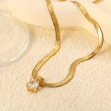 Collar de Colgante con Rhinestones Elegante | Dorado