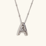 Collar personalizado de inicial con burbujas