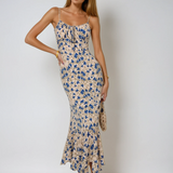 Vestido Maxi de Tirantes Espagueti Floral para Noches de Verano