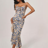 Vestido Maxi de Tirantes Espagueti Floral para Noches de Verano