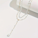 Elegante collar vintage de perlas de agua dulce