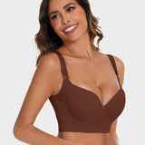 Yack Saint® Sujetador push-up con espalda alisadora – Marrón