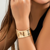 Pulsera chapada en oro de 18 quilates de estilo greco-romano