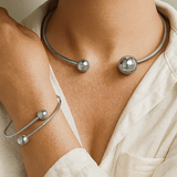 Set de Collar y Pulsera Minimalist Glow | Dorado
