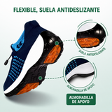 Ambulo Zapatos Ortopédicos de Tejido - Azul Marino