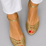 Isadora | Sandalias Trenzadas Doradas