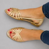 Eleonora | Sandalias Doradas Luz de Verano