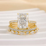 Set de Anillos de Boda Jaily 3PC | Dorado