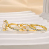 Set de Anillos de Boda Jaily 3PC | Dorado