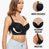 Yack Saint® Sujetador push-up con espalda lisa – Marrón (pack de 2)