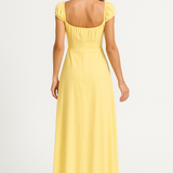 Vestido Maxi Prom Amarillo Imperio