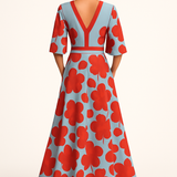Vestido Maxi de Verano con Escote en V Floral