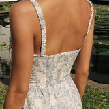 Vestido Midi de Cóctel Floral de Verano