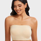 Sujetador bandeau sin costuras con cobertura total