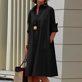 Sunniva | Vestido Midi de Manga Larga para Mujeres
