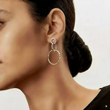 Pendientes de Aros Vintage en Oro y Plata