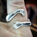 Anillo de plata 925 "Abrazo"