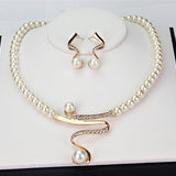 Conjunto Collar + Pendientes de Perlas Naturales