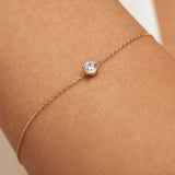 Pulsera de Piedra de Moisanita Cléa | Dorado