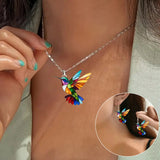 Collar Colibrí Hermoso con Aretes de Regalo