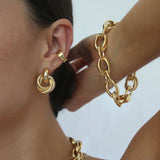Pendientes Statement Interlocking | Dorado