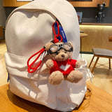 Charm para bolso de oso de peluche con suéter rojo