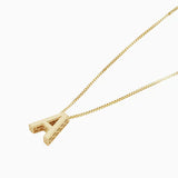 Collar con iniciales Love Letter | Oro blanco