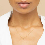 Collar Inicial de Carta de Amor | Dorado