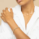 Collar con iniciales Love Letter | Oro blanco