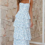 Alessandra | Vestido Midi Floral de Capas para Mujeres