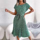 Jacinta | Vestido Midi de Manga Corta para Mujeres