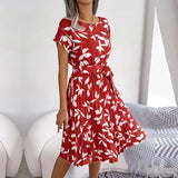 Jacinta | Vestido Midi de Manga Corta para Mujeres