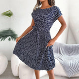 Jacinta | Vestido Midi de Manga Corta para Mujeres