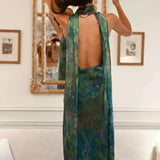 Vestido Maxi de Fiesta Inspirado en Monet