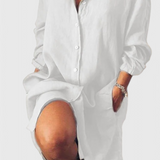 Marlene Vestido Camisa Lino Longline
