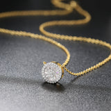 Collar dorado de cristal redondo Anne-Marie