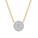 Collar dorado de cristal redondo Anne-Marie