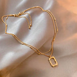 Collar Abigail de cadenas superpuestas