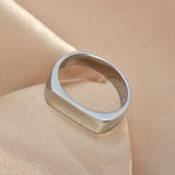 Anillo rectangular de sello
