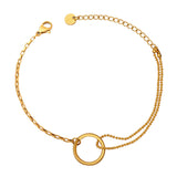 Pulsera de aros dorados Luria