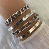 Set de pulseras Elan Mercer | Oro blanco