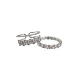 Anillos gemelos Cascada con circonitas