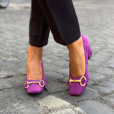 PUMP ELEGANTES CON DETALLE DORADO