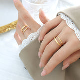Anillo dorado superpuesto Nile