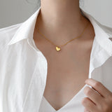 Collar de corazón dorado Dorothea