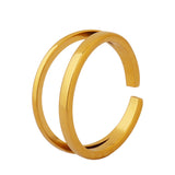 Anillo dorado superpuesto Nile